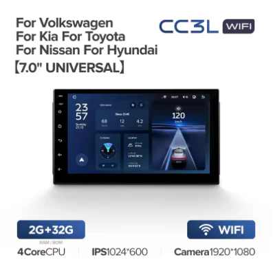 7" Universal CC3L WIFI for Mazda, Almera, Toyota,  Volkswagen,  Nissan, Kia, Qashqai & Peugeot - Image 8