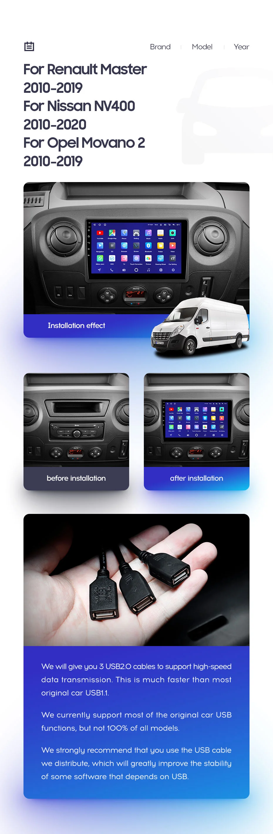 Renault Master (2010-2019) / Nissan NV400 (2010-2020) / Opel Movano 2 (2010-2019) - Image 8