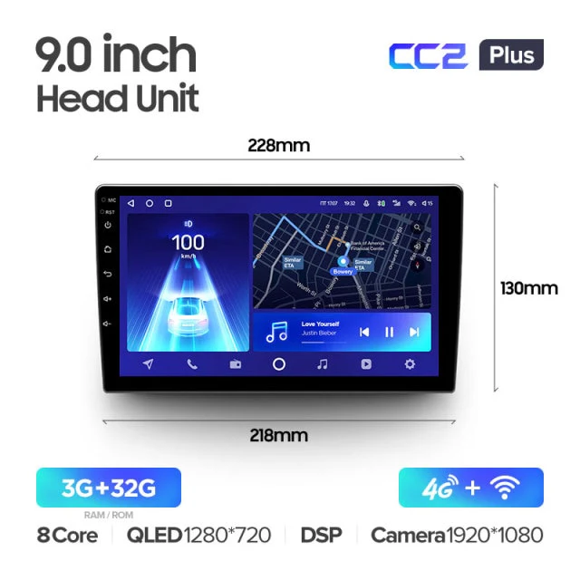 9" & 10.2" Universal DIN2 CC2 Plus for Toyota Volkswagen Hyundai Kia Renault Suzuki Honda Audi Lada Nissan - Image 3